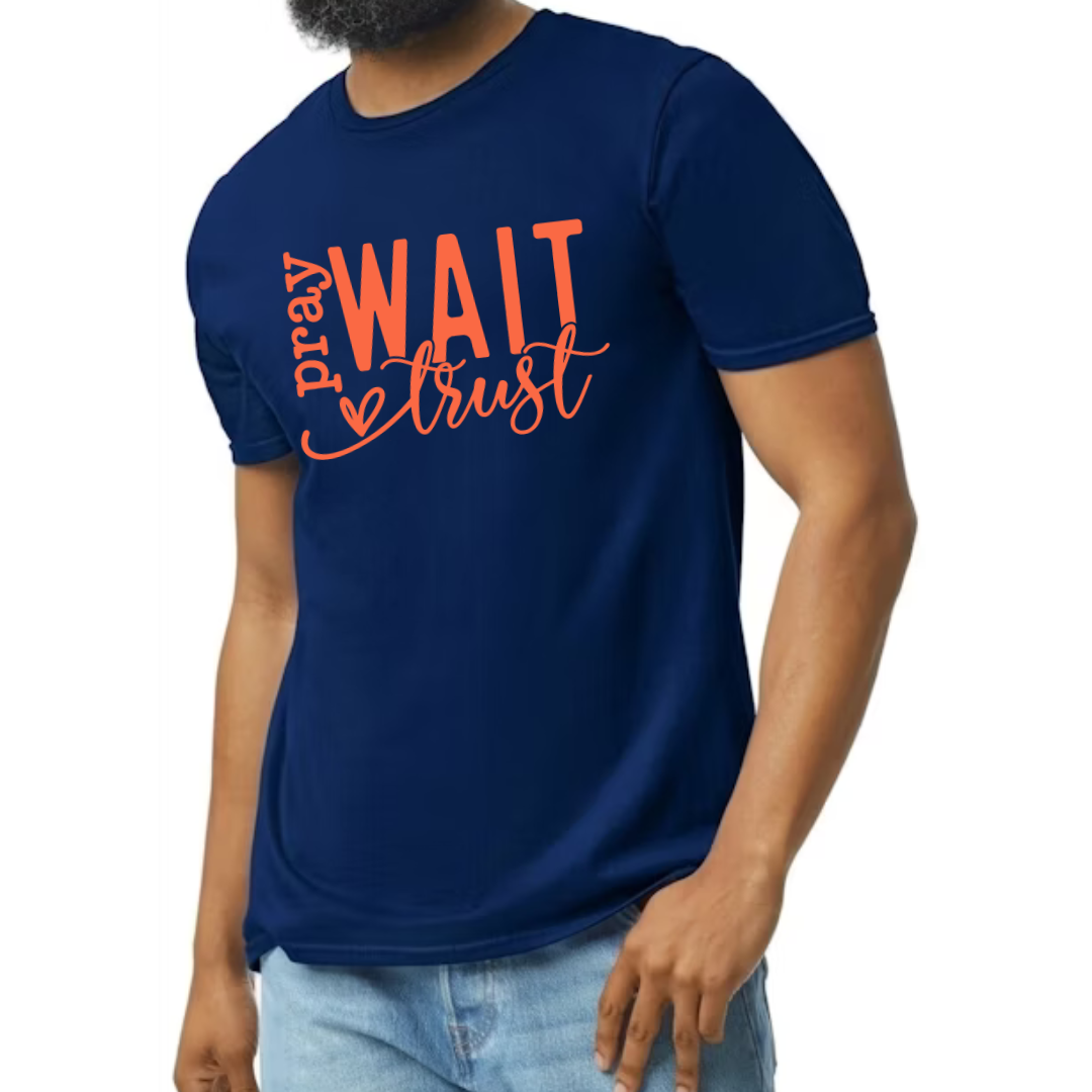 PRAY WAIT TRUST-print transfer only