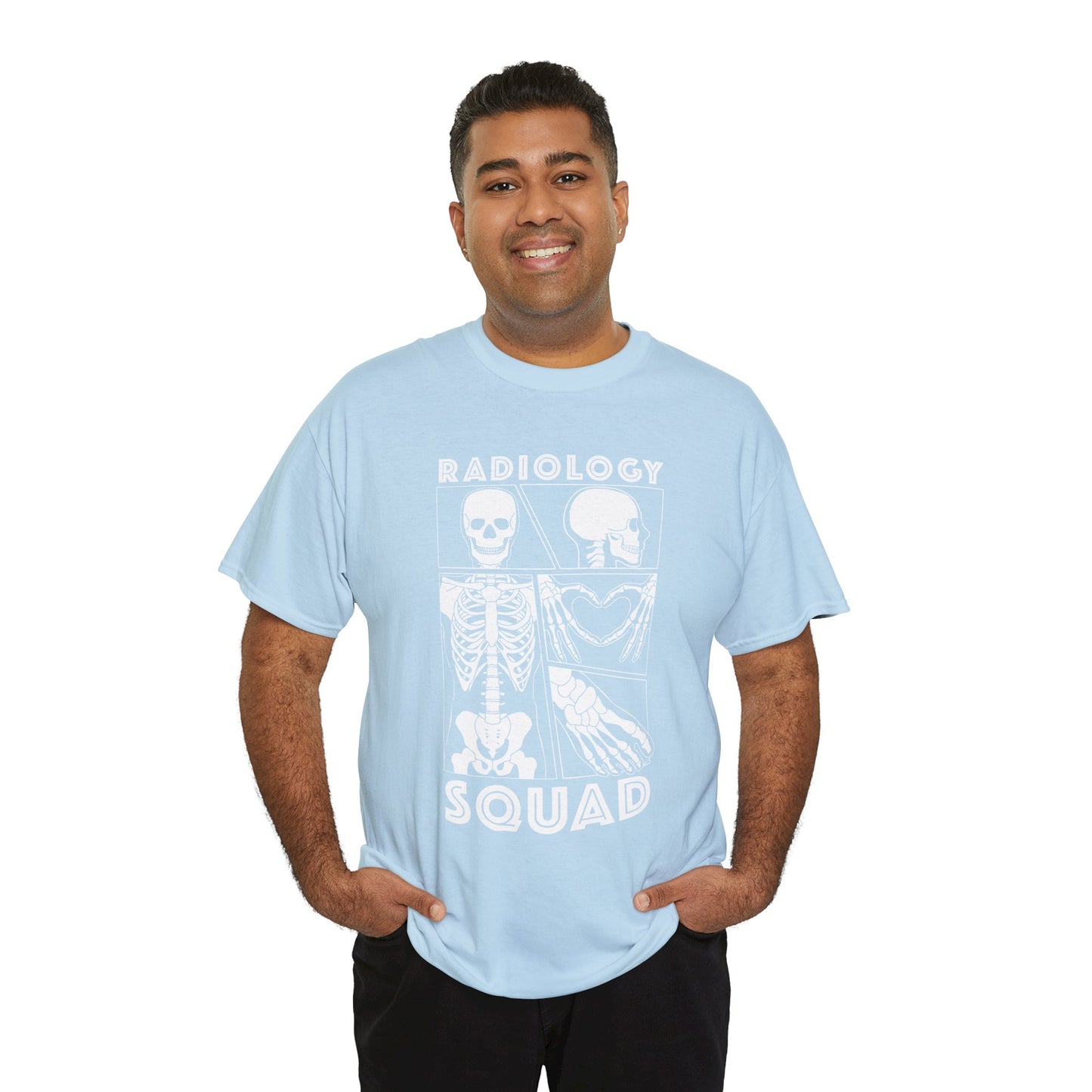 Radiology Comic Strip Tee with White Bones