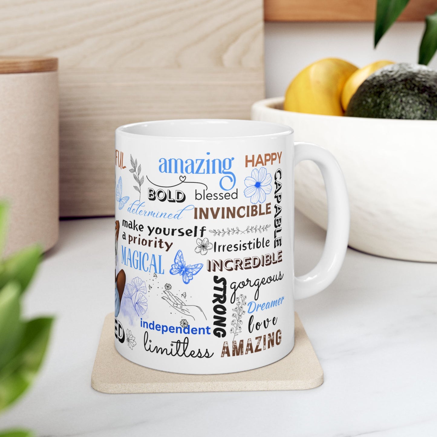 Self Love Mug, Inspirational Gift, Motivational, Empowering, Positive Affirmation Coffee Cup- 11oz & 15oz wraparound