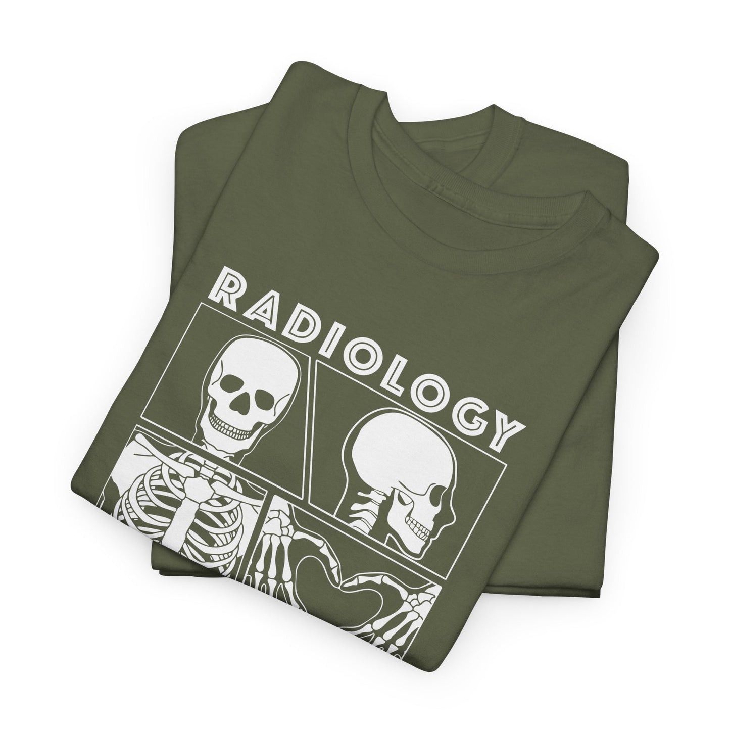 Radiology Comic Strip Tee with White Bones