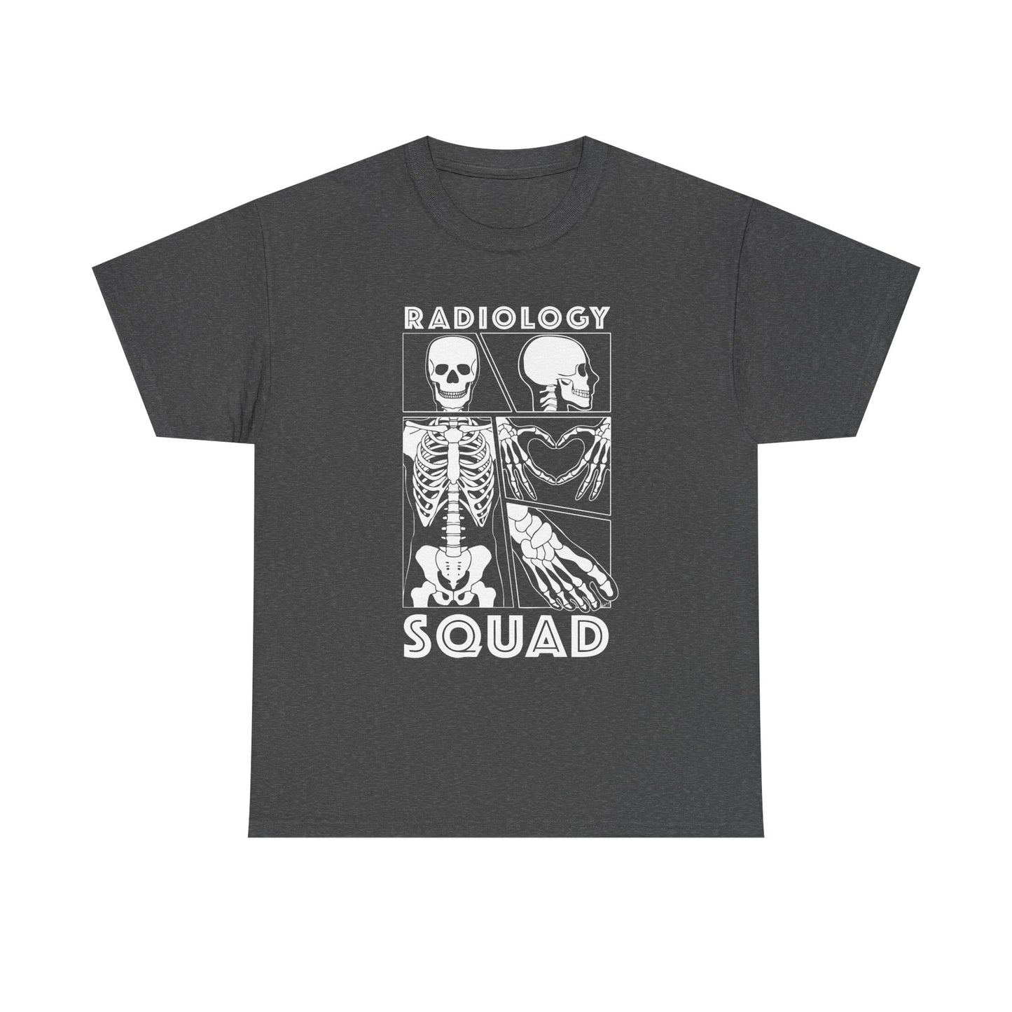 Radiology Comic Strip Tee with White Bones