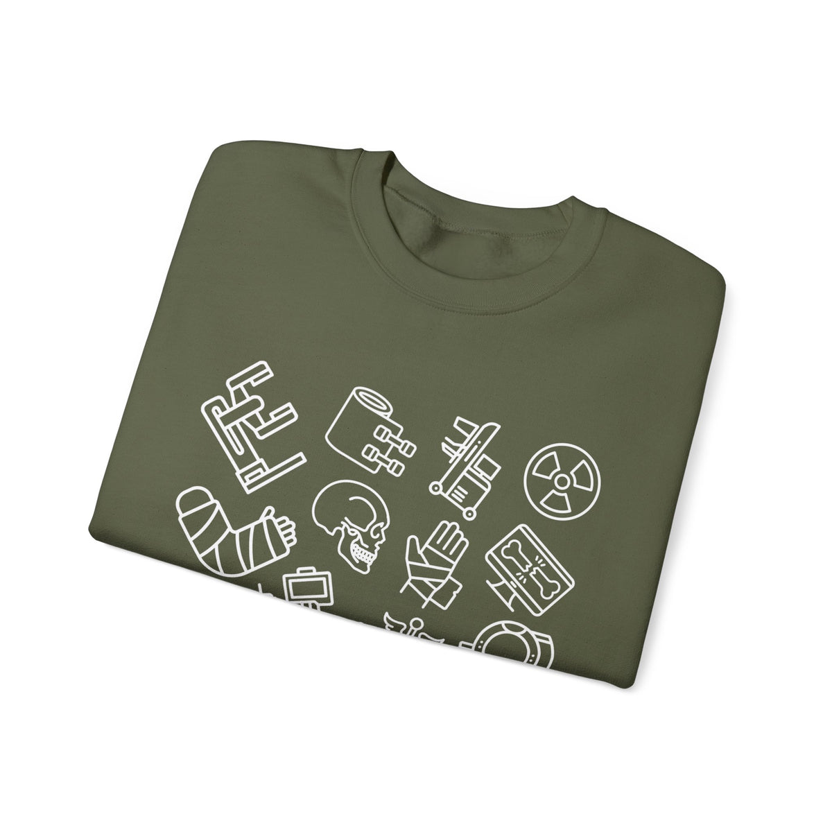 Radiology Icons Crewneck Sweatshirt | X-Ray & MRI Tech Gift