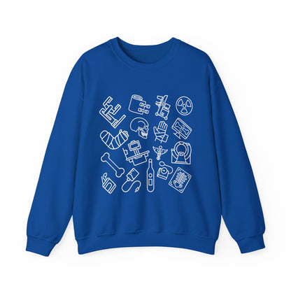 Radiology Icons Crewneck Sweatshirt | X-Ray & MRI Tech Gift
