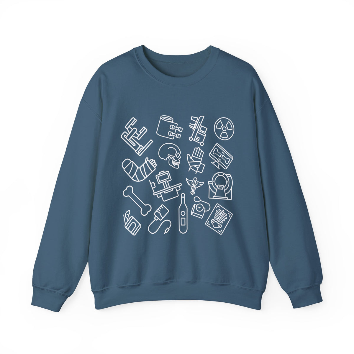 Radiology Icons Crewneck Sweatshirt | X-Ray & MRI Tech Gift