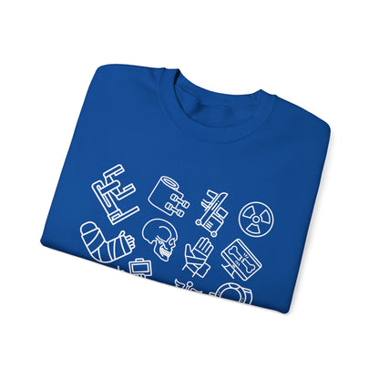 Radiology Icons Crewneck Sweatshirt | X-Ray & MRI Tech Gift
