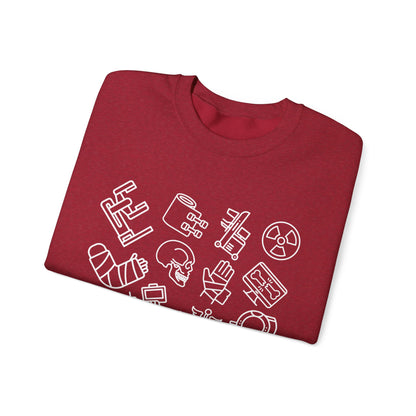 Radiology Icons Crewneck Sweatshirt | X-Ray & MRI Tech Gift