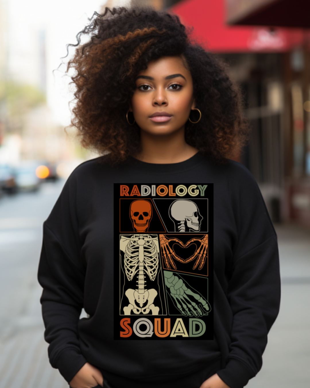 Radiology Squad Comic Crewneck Sweatshirt | Rad Tech Gift