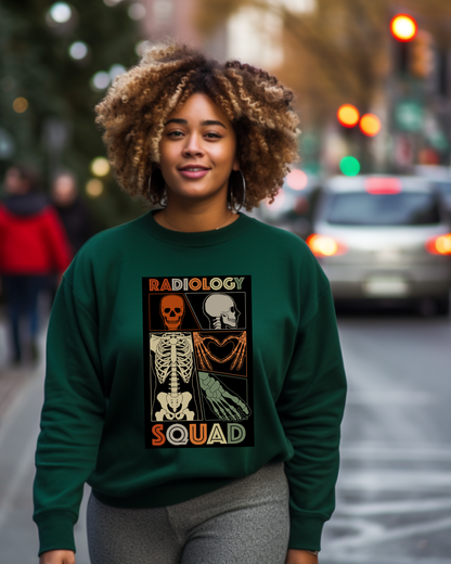 Radiology Squad Comic Crewneck Sweatshirt | Rad Tech Gift