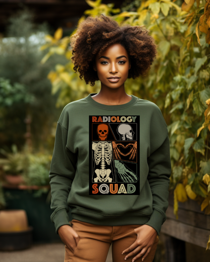 Radiology Squad Comic Crewneck Sweatshirt | Rad Tech Gift