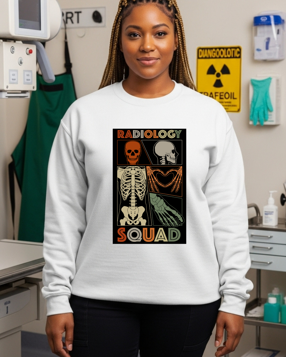 Radiology Squad Comic Crewneck Sweatshirt | Rad Tech Gift