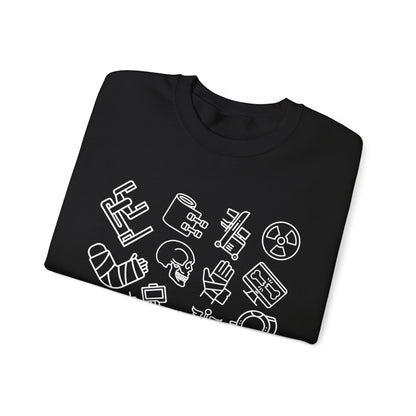 Radiology Icons Crewneck Sweatshirt | X-Ray & MRI Tech Gift