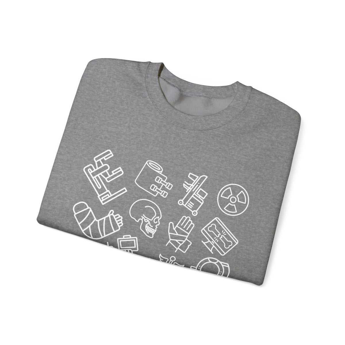 Radiology Icons Crewneck Sweatshirt | X-Ray & MRI Tech Gift