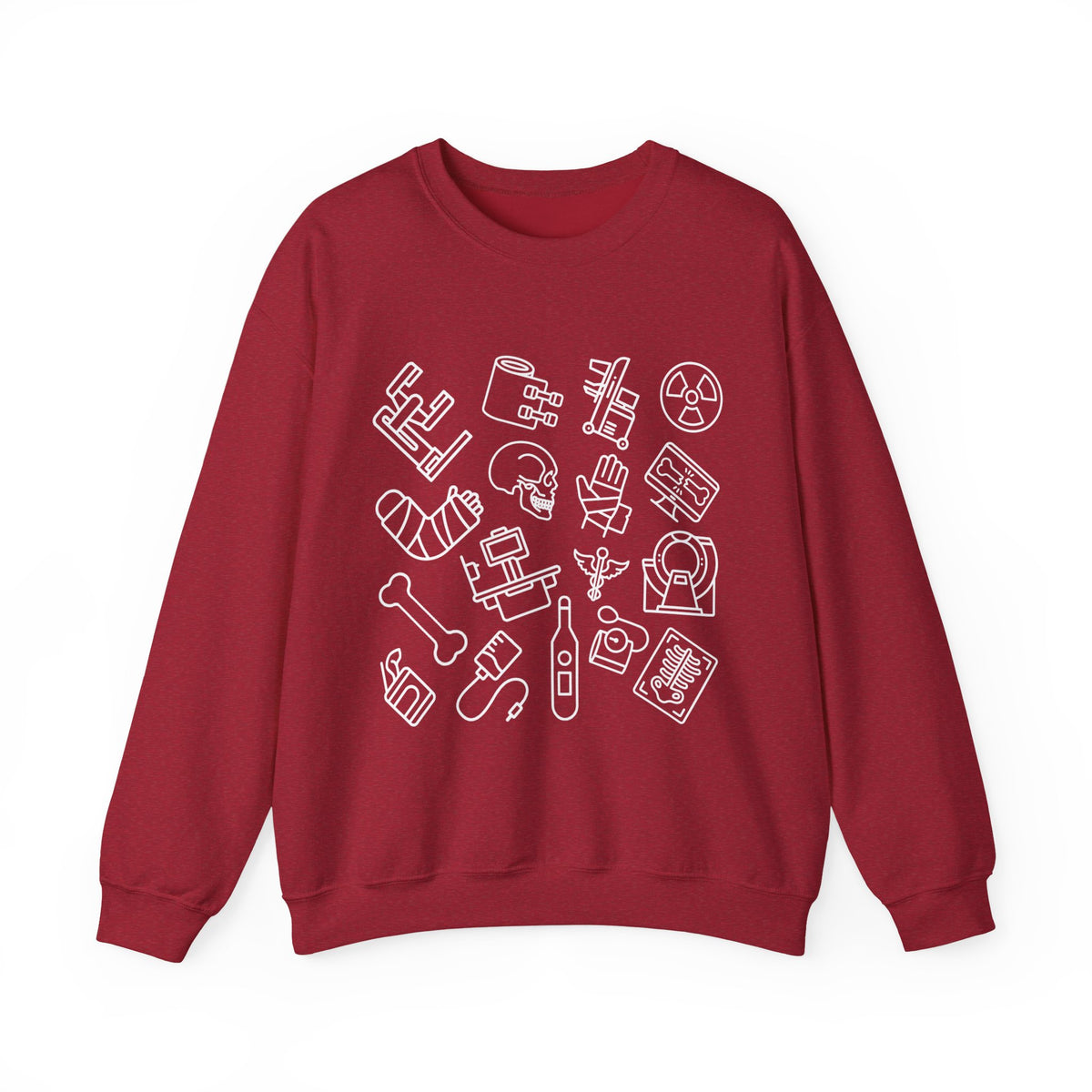Radiology Icons Crewneck Sweatshirt | X-Ray & MRI Tech Gift