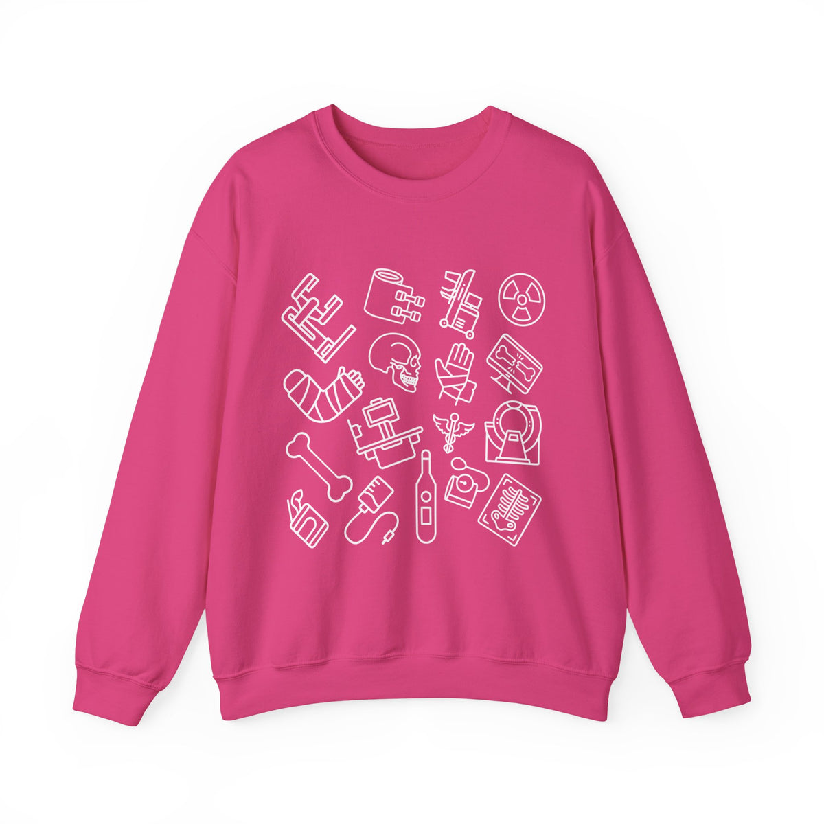 Radiology Icons Crewneck Sweatshirt | X-Ray & MRI Tech Gift