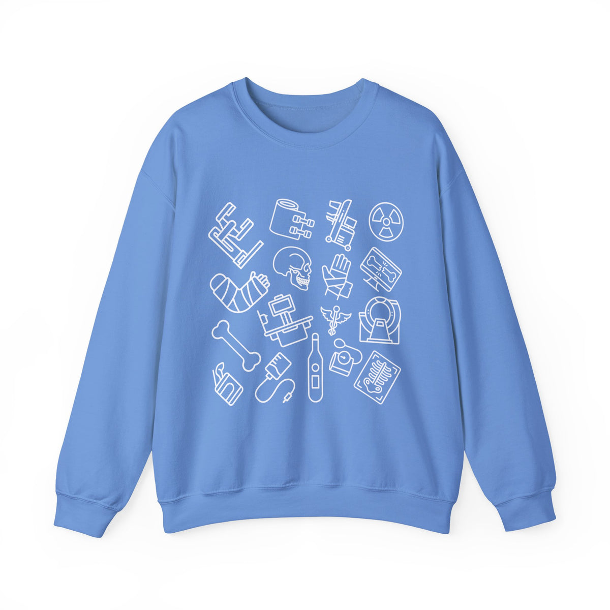 Radiology Icons Crewneck Sweatshirt | X-Ray & MRI Tech Gift