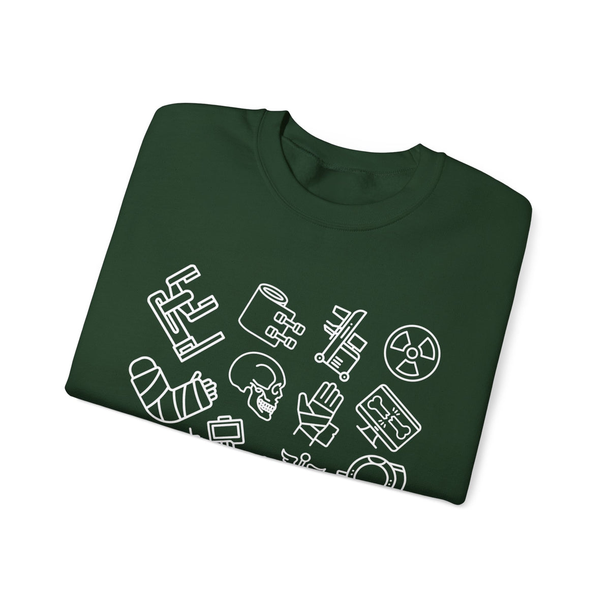 Radiology Icons Crewneck Sweatshirt | X-Ray & MRI Tech Gift