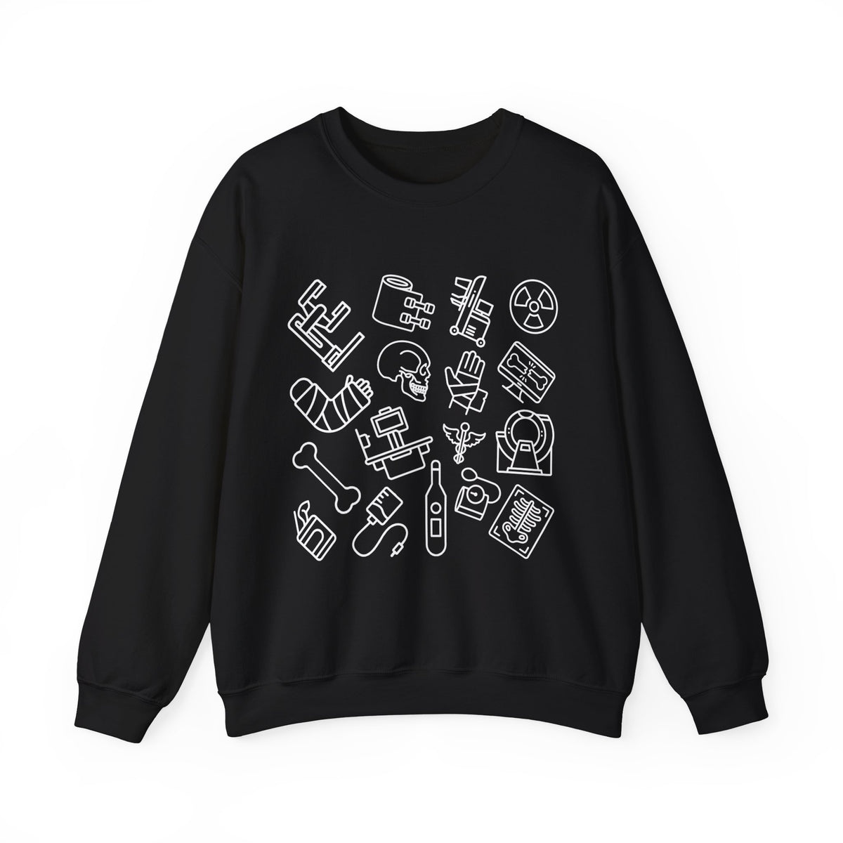 Radiology Icons Crewneck Sweatshirt | X-Ray & MRI Tech Gift