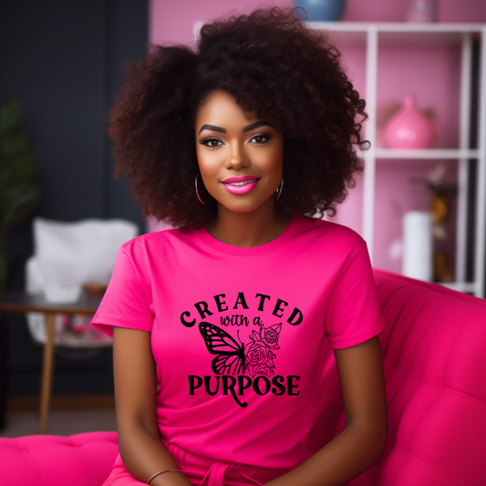 CREATED WITH A PURPOSE-print transfer only