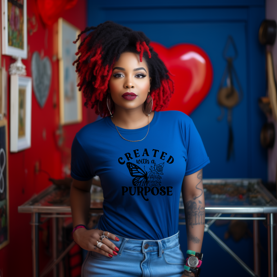 CREATED WITH A PURPOSE-print transfer only